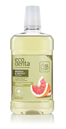 Ecodenta Munnvann m. Propolis & Tea Tree Oil REFRESH & PROTECT 500ml Ecodenta Munnvann m. Propolis & Tea Tree Oil REFRESH & PROTECT 500ml