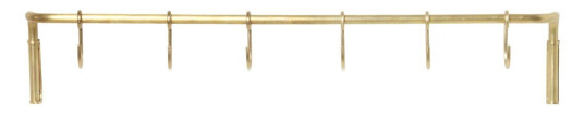 ferm LIVING Kitchen kj?kkenstang med 6 kroker Messing