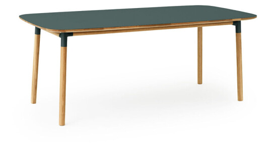 Normann Copenhagen Form spisebord green, eikeben, 95 x 200 cm