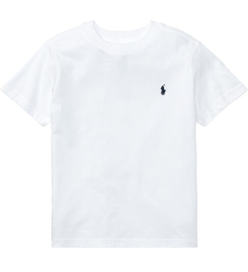 Ralph Lauren Kids Cotton Jersey Crewneck Tee White 138-149 Ralph Lauren Kids Cotton Jersey Crewneck Tee White 138-149