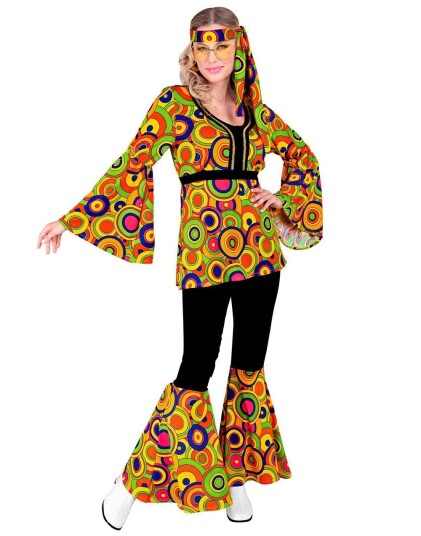 Widmann 70 talls Boblemønstret Kostyme til Dame XX Large Widmann 70 talls Boblemønstret Kostyme til Dame XX Large