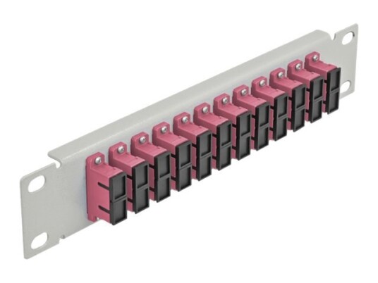 Delock - Koblingspanel - Sc Duplex Mm X 12 - Grå - 1U - 10"