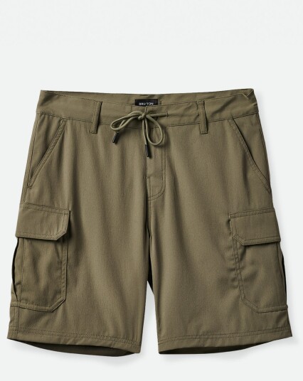 Brixton Waypoint Nylon X Cargo Shorts Oliven