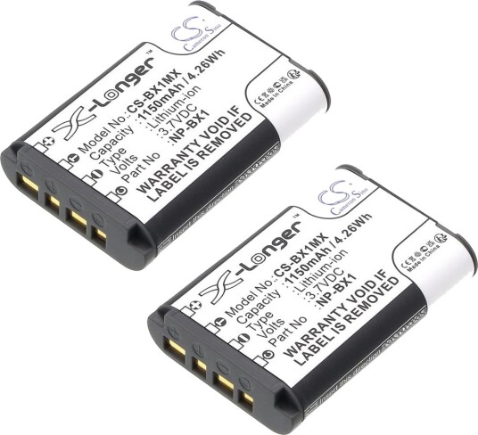 Cameron Sino Batteri til Sony NP-BX1 - 2-pakning