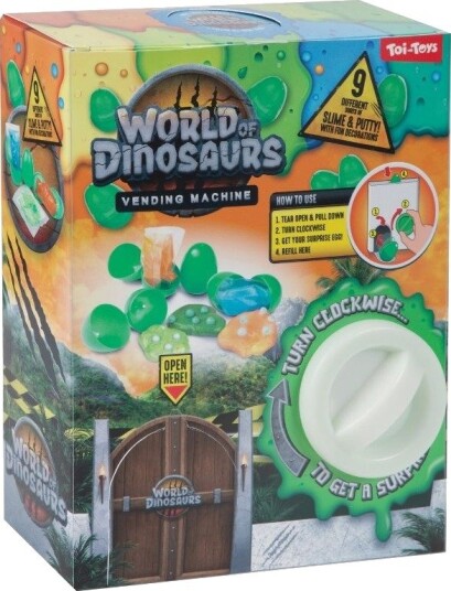 World Of Dinosaurs Overraskelsesautomat Med Dinosaur 9 Deler