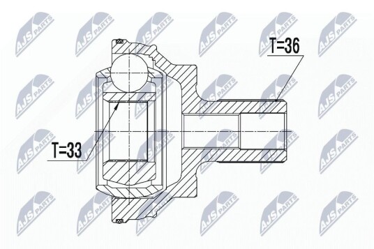 Nty Drivknute drivaksel NTY NPZ VW 043 Nty Drivknute drivaksel NTY NPZ VW 043
