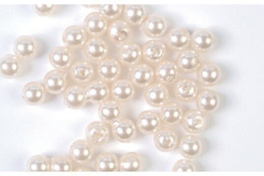 Plastpärlor 4mm 500g, Creme