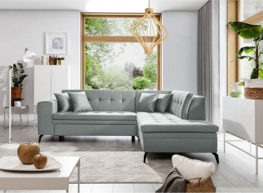 Seksjon Eltap Lanvin 260x210x93 cm Savoi 100 Grå Høyre