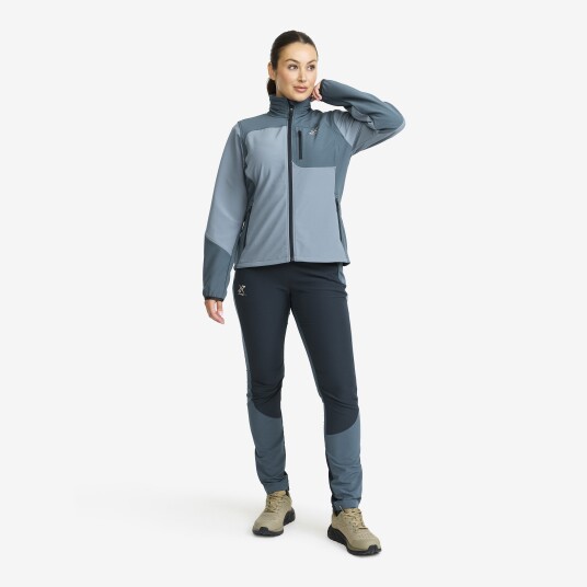 Ridge Trek Jacket Dame Orion Blue/Blue Mirage Storrelse:3XL Skalljakke Turjakke & Vindjakke