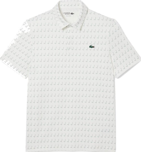 Lacoste All Over Print Golf pologenser herre Flour (8IG) Small