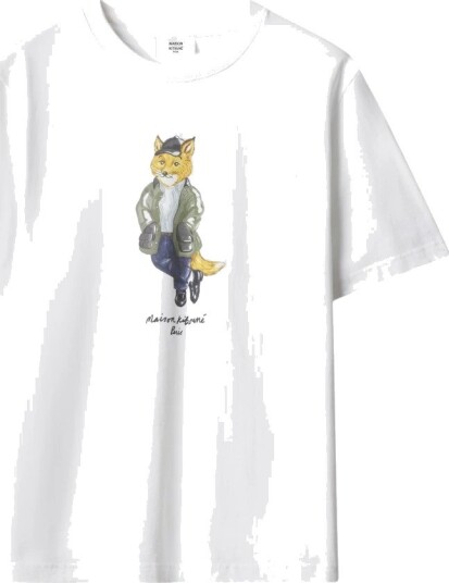 Maison Kitsuné Herre Topper Hvit XL,
