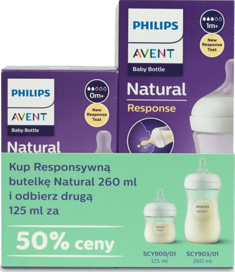 Philips Avent Natural Startsett Med Responsive Flasker 125ml Og 260ml Philips Avent Natural Startsett Med Responsive Flasker 125ml Og 260ml