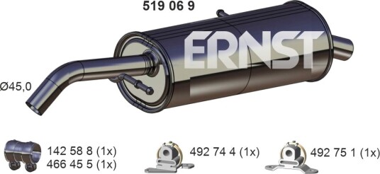 Bakre eksospotte ERNST 519069 Bakre eksospotte ERNST 519069