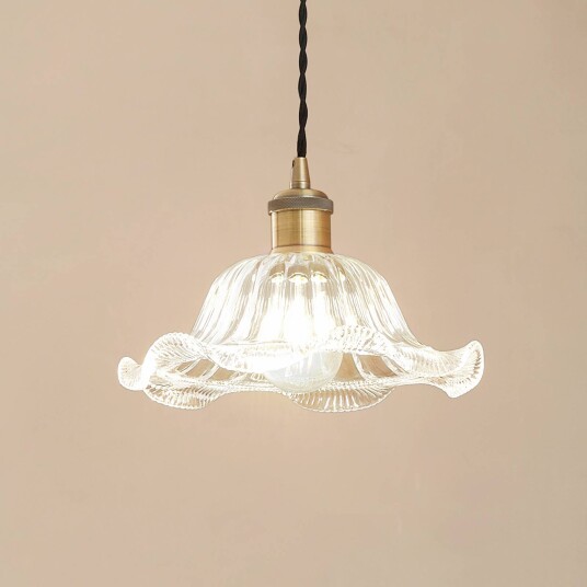Lindby pendellampe Ludowika transparent glass Ø25cm E27
