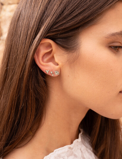 My Jewellery Earstud Mini Heart Silver ONE SIZE
