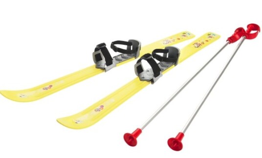 Ski Til Børn 90 Cm Med Skistave, Gul