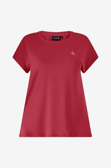 Zizzi - Treningstopp Abasic, O-neck, Tee - Rød