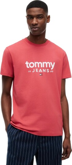 Tommy Jeans Tjm Slim Graphic Tee Ext   Red   XL