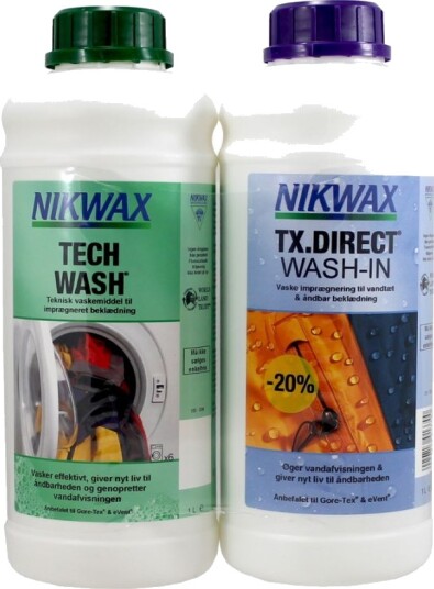 Nikwax Twin pack, Tech Wash + TX-Direct, 2x1000 ml 2x1000ml Nikwax Twin pack, Tech Wash + TX-Direct, 2x1000 ml 2x1000ml