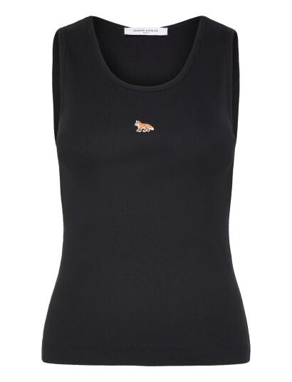 Maison Kitsune Baby Fox Tank Top   Black   S