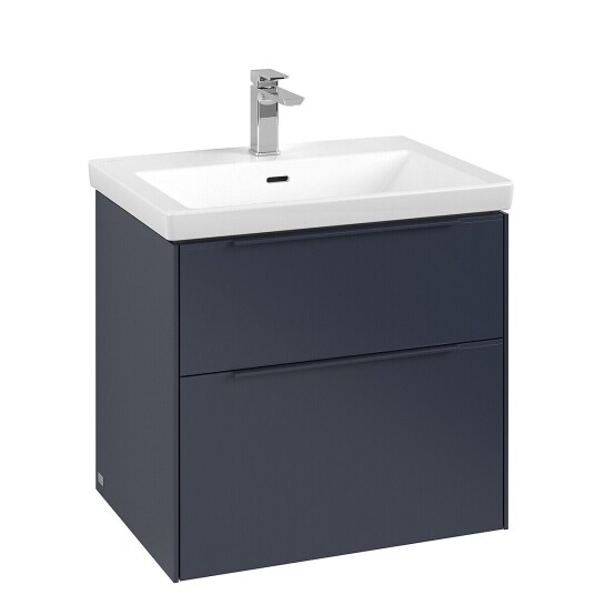 Villeroy & Boch  Subway 3.0 Servantskap m/2 skuffer 622x576x478 mm Blå Matt