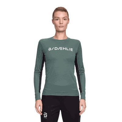 Dæhlie Training Tech Long Sleeve undertøysoverdel dame Mørk grønn M
