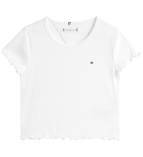 Tommy Hilfiger Essential Rib Top Ss White 40