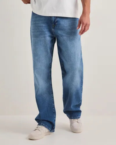 Que Sera Sera Luke Loose denim Loose fit jeans Blå
