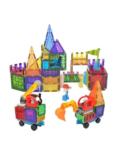 Magnetic Tiles Byggeplass 65 deler