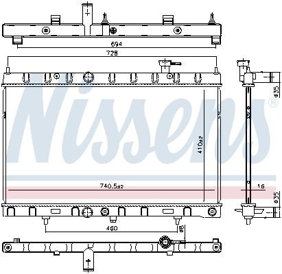 Radiator NISSENS 606312 Radiator NISSENS 606312