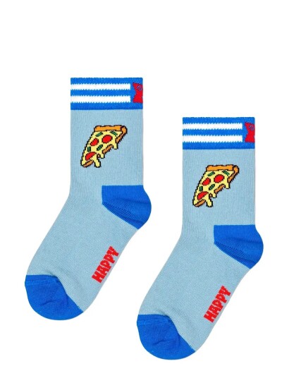 Happy Socks Kids Pizza Slice Sock Blue 12 24M Happy Socks Kids Pizza Slice Sock Blue 12 24M