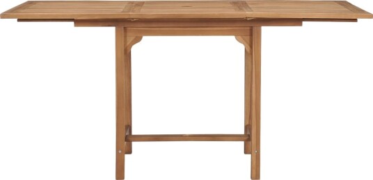 vidaXL Uttrekkbart hagebord (110-160)x80x75 cm heltre teak