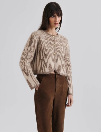 Malina Aislinn Alpaca Blend Cardigan Beige L Malina Aislinn Alpaca Blend Cardigan Beige L