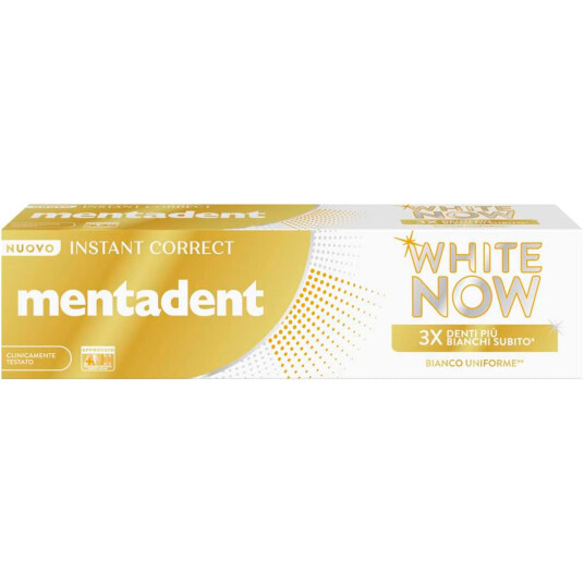 Tannbleking Tannpasta MENTADENT White Now Instant Correct 75 ml.