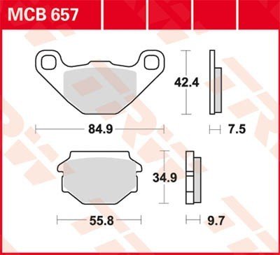 Bremseklosser TRW MCB657