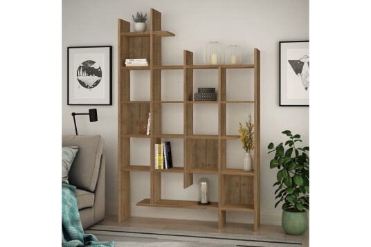 MANCO Bokhylle 122 cm   Brun