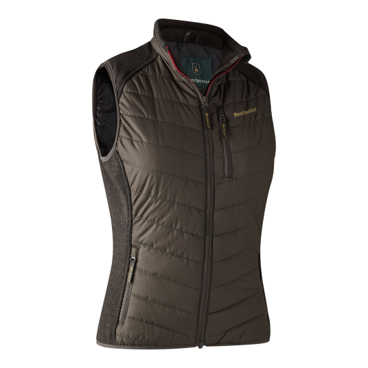 Deerhunter Lady Caroline Padded Waistcoat Brown Leaf 42