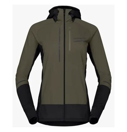 Norröna Senja Alpha90 Zip Hood W's Olive Night XS