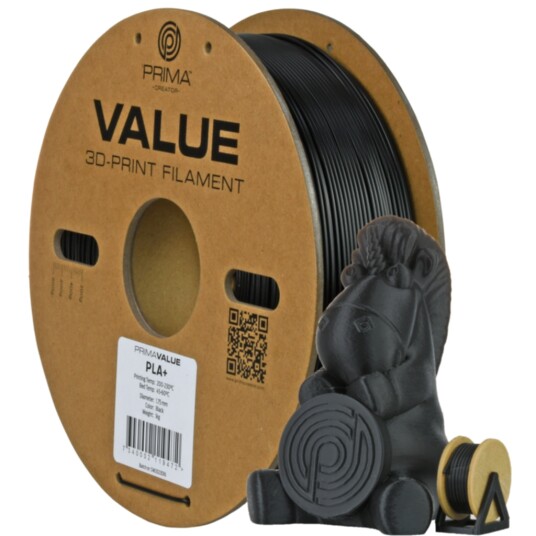 PrimaValue PLA+   2,85mm   1kg   Svart