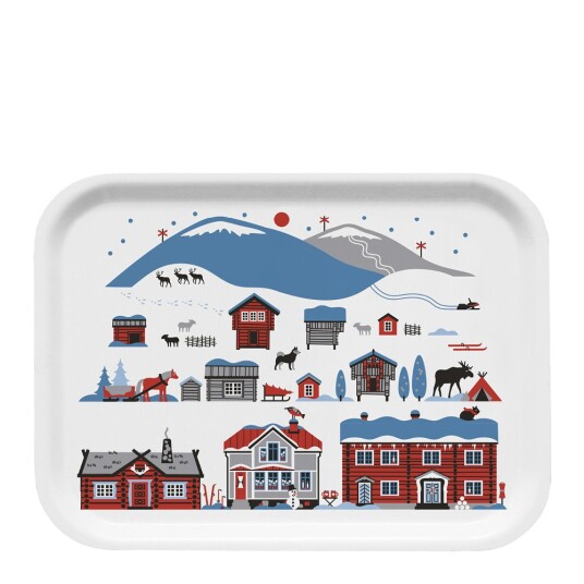 Citronelles Scandinavian Mountains frokostbrett 27x20 cm winter Citronelles Scandinavian Mountains frokostbrett 27x20 cm winter