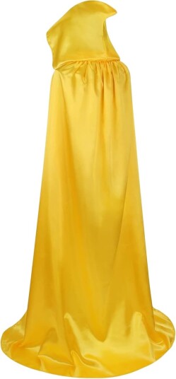 Halloween Lang Kappe med Hette Gul 170 cm