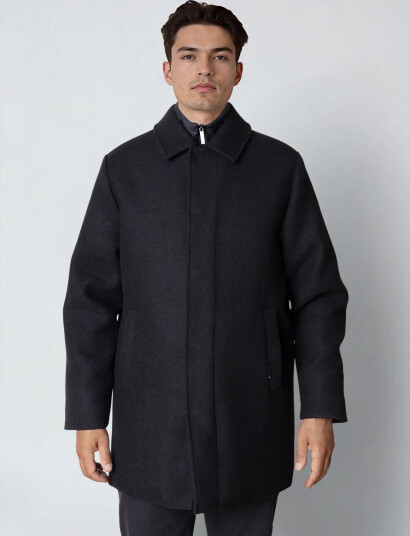Clean Cut Copenhagen Hasting Wool Coat - Navy - XL Clean Cut Copenhagen Hasting Wool Coat - Navy - XL