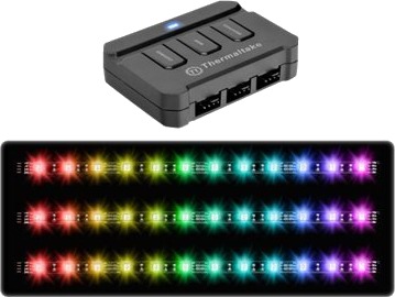 Thermaltake Lumi Color 256C Rgb   Lysstripesett   Led   256 Farger   Svart