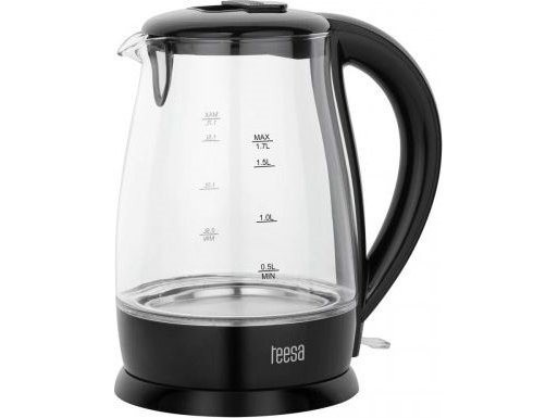 Teesa Vannkoker Glass 2200 W Sort 1,7 L