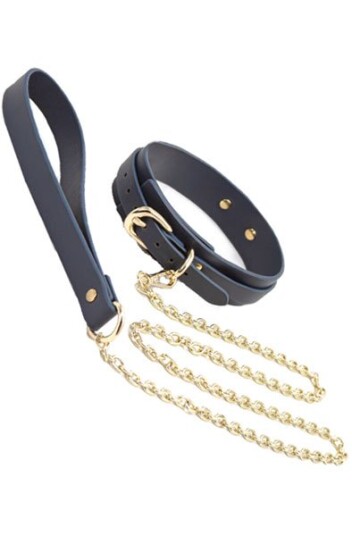 Bondage Couture Collar & Leash Blue