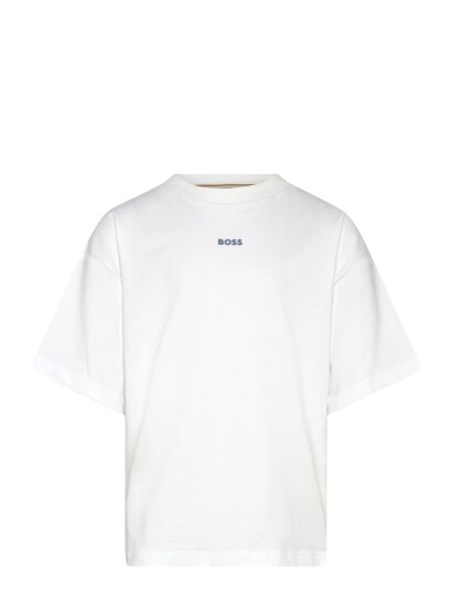 BOSS Short Sleeves Tee Shirt White 104 BOSS Short Sleeves Tee Shirt White 104