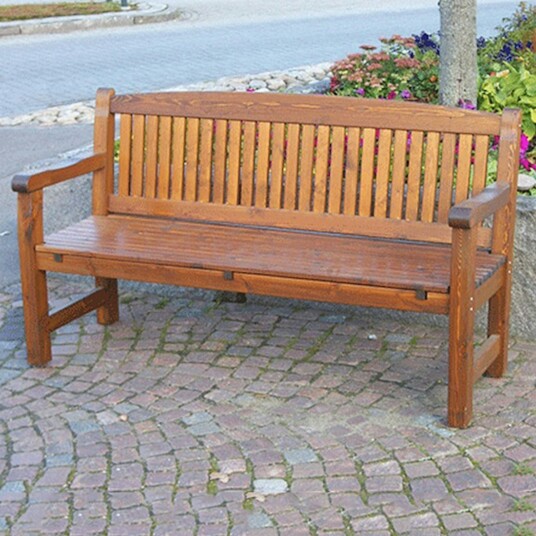 Hagebenk Eden Wood Kattvik 3-seter Brun
