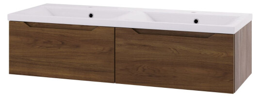 Linn Bad Emma D45 Servantskap med 1 Skuff Mørk eik / 120cm Dobbel 2 Linn Bad Emma D45 Servantskap med 1 Skuff Mørk eik / 120cm Dobbel 2