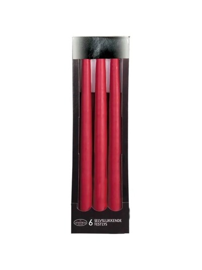 Asp Holmblad Selvslukkende stearinlys Deep Red