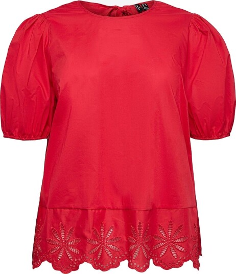 Vero Moda Curve Bluse vmcFreya 2/4 Rød